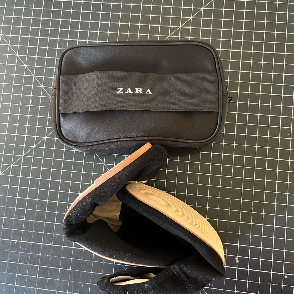 Zara Black and Tan Flats